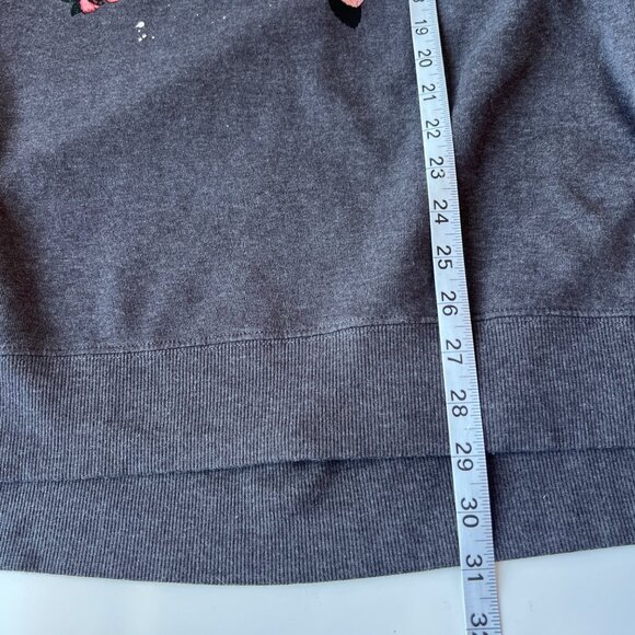 Torrid Love Graphic Long Sleeve Sweatshirt Gray Top Cotton Blend Womens Size 1 - Picture 9 of 9